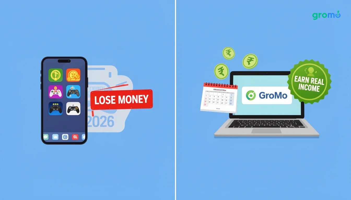Why GroMo Beats Money-Earning Games in 2026 | Real Income Guide